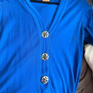 Elegant royal blue Tory Burch cardigan